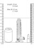 7 / 18 cm Realistic Dildo With Balls - Transparent